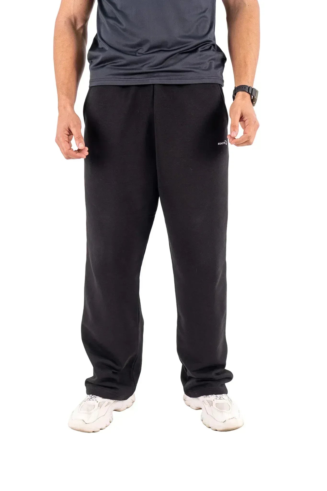 Beastr Stripe Sweatpants - Black - BEASTR