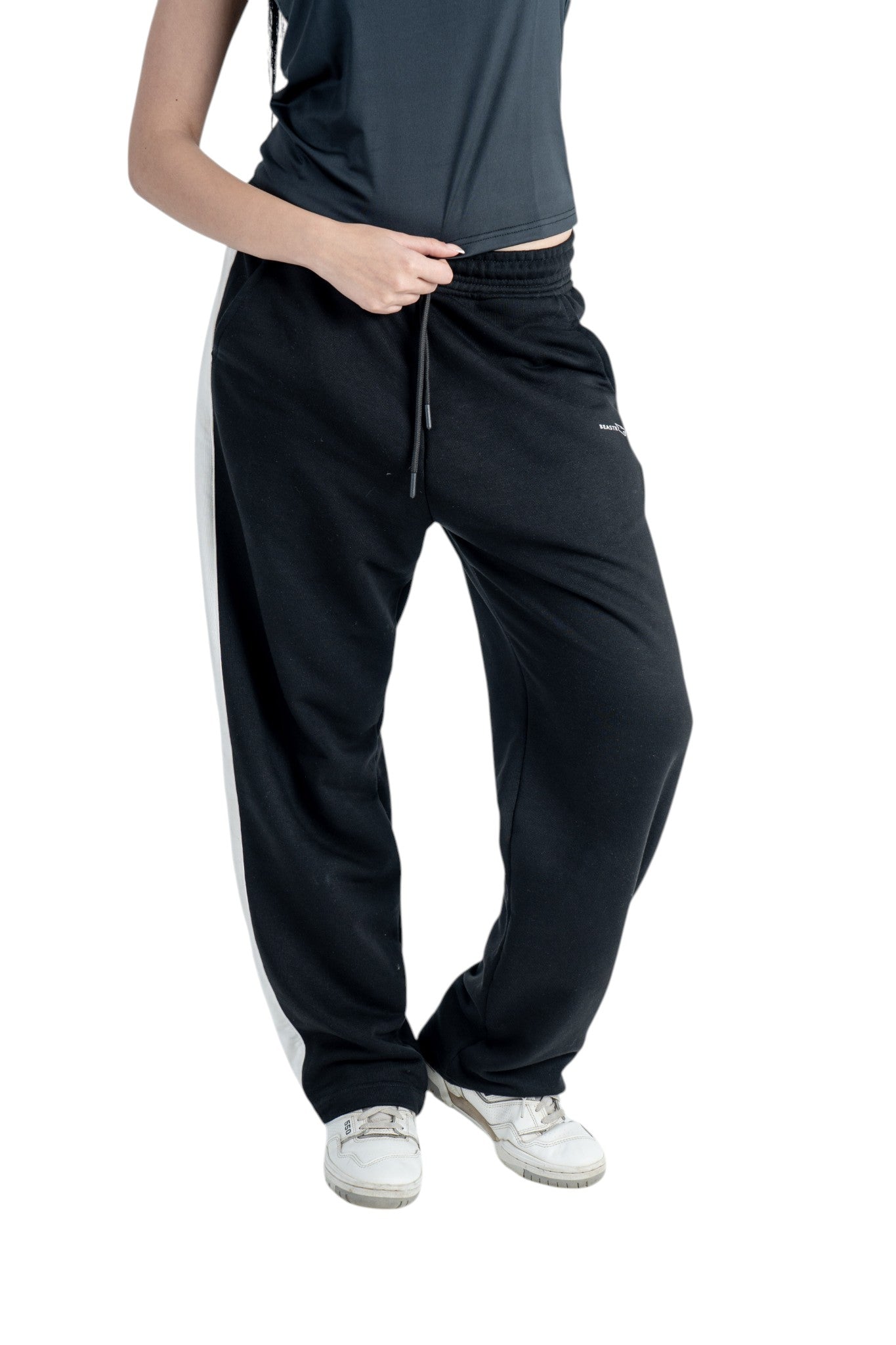 Beastr Unisex Stripe Sweatpants - Black