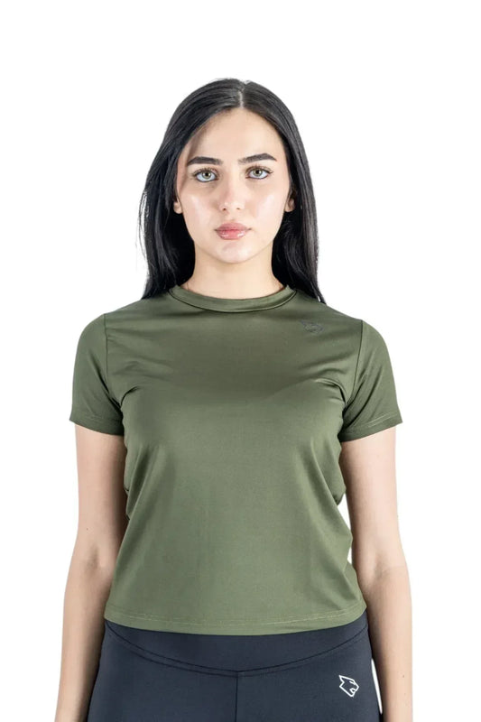 Beastr Women Performance Tee - Olive - BEASTR