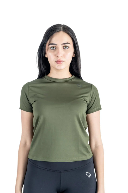 Olive Tee+ Black Legging - BEASTR