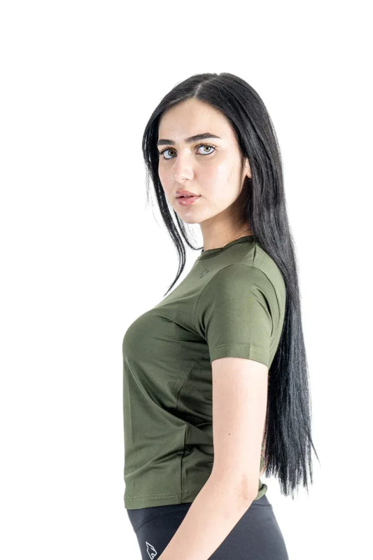 Beastr Women Performance Tee - Olive - BEASTR